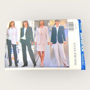 Vintage 1990s Butterick Sewing Pattern 5696 Misses Jacket Top Skirt Pants 14-18